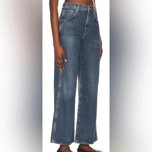 AGOLDE Magda Carpenter Jeans in Darkness Blue Size 29 - Picture 4 of 13